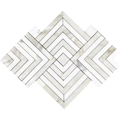 Мозаика MiR mosaic Tuscany TSC-S14 Calacatta Gold глянец