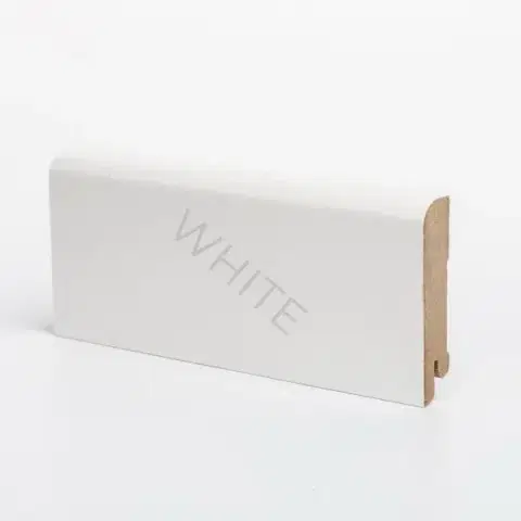 Плинтус Deartio Economy W02-80 White 16х80х2050 мм (пог. м)