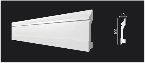 Плинтус Decor Dizayn DD711 19х100х2000 мм (пог. м) - миниатюра 3