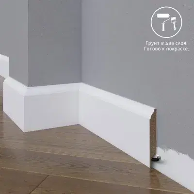 Плинтус Madest Decor 16-083-12 Под покраску 12х83 мм (пог. м)