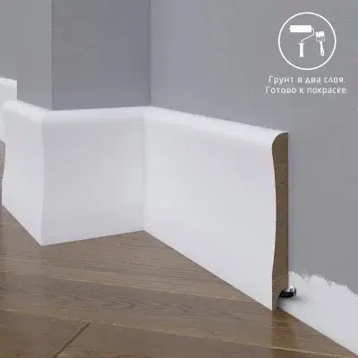 Плинтус Madest Decor 23-136-16 Под покраску 16х136 мм (пог. м)