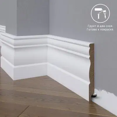 Плинтус Madest Decor 24-136-16 Под покраску 16х136 мм (пог. м)