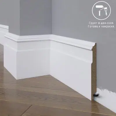 Плинтус Madest Decor 26-136-16 Под покраску 16х136 мм (пог. м)
