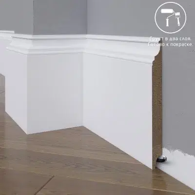 Плинтус Madest Decor 27-185-18 Под покраску 18х185 мм (пог. м)