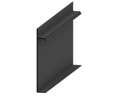 Плинтус Pro Design Universal 235 скрытый Чёрный RAL 9005 анодированный 14.5х80 мм (пог. м)
