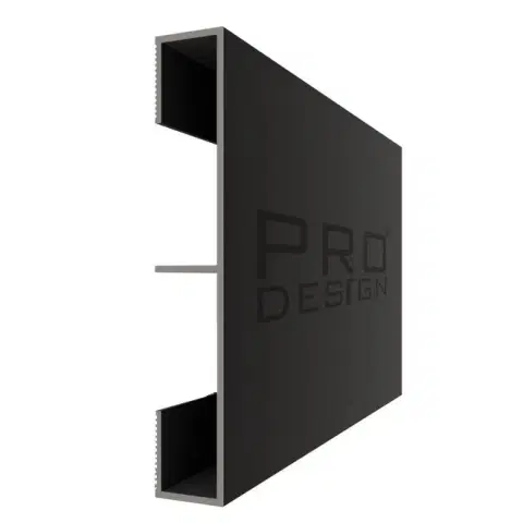 Вставка плинтус Pro Design Алюминиевая Чёрный муар 1964 12х80 мм (пог. м)