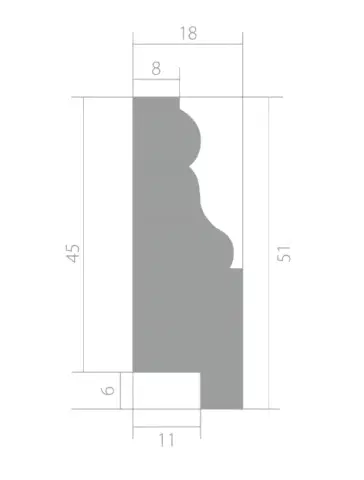 Молдинг Ultrawood Trim 0002А i 15х51х2000 мм (пог. м) - миниатюра 2