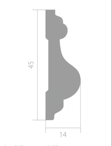 Молдинг Ultrawood U 0002 W 14х45х2440 мм (пог. м) - миниатюра 2