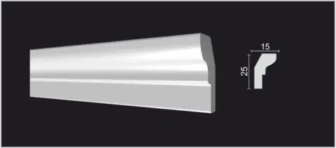 Карниз Decor Dizayn DD34 15x25х2000 мм (пог. м) - миниатюра 4