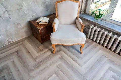 Кварцвиниловая плитка ПВХ Vinilam Parquet Herringbone Glue 2.5 mm GD11122 Паркет Эрмитаж - миниатюра 7