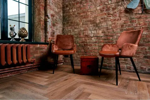 Кварцвиниловая плитка ПВХ Vinilam Parquet Herringbone Glue 2.5 mm GD11199 Паркет Венецианский