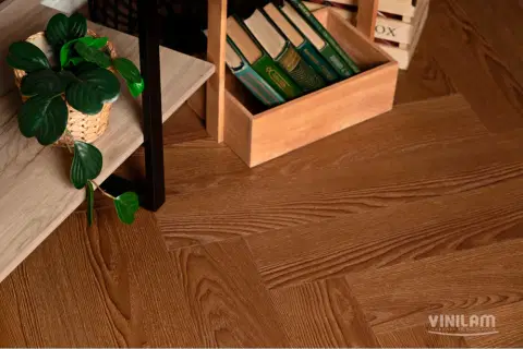 Кварцвиниловая плитка ПВХ Vinilam Parquet Herringbone Glue 2.5 mm GD11200 Паркет Винсент