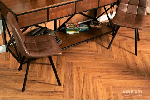 Кварцвиниловая плитка ПВХ Vinilam Parquet Herringbone Glue 2.5 mm GD11210 Паркет Де Вилль