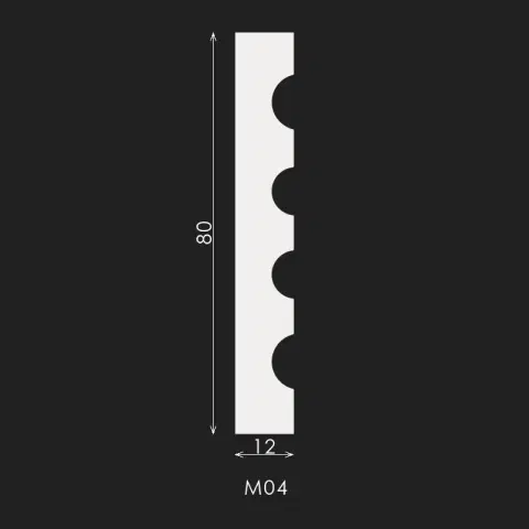Молдинг Evrowood M04 12x80x2000 мм (пог. м) - миниатюра 3