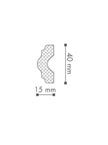 Молдинг NMC Wallstyl WL3 15х40х2000 мм (пог. м) - миниатюра 4