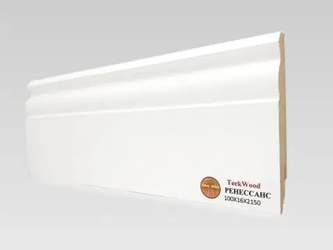 Плинтус TeckWood Белый Ренессанс 16х100х2150 мм (пог. м)