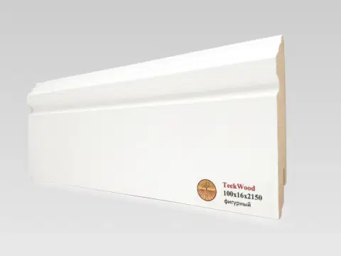 Плинтус TeckWood Белый фигурный 16х100х2150 мм (пог. м)