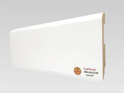Плинтус TeckWood Белый прямой 16х100х2150 мм (пог. м)