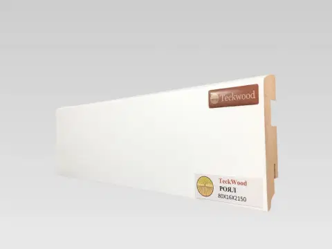 Плинтус TeckWood Белый Роял 16х80х2150 мм (пог. м)