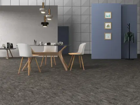 Виниловый ламинат Forbo Marmoleum Modular DryBack Graphite (t3048) 500x500x2.5 - миниатюра 3