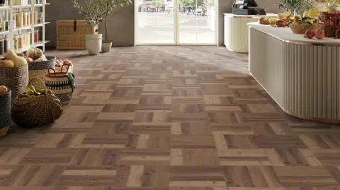 Виниловый ламинат Invictus Maximus Herringbone 42 Highland Oak Chocolate - миниатюра 2