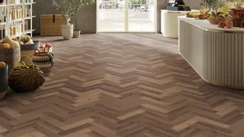 Виниловый ламинат Invictus Maximus Herringbone 42 Highland Oak Chocolate - миниатюра 4