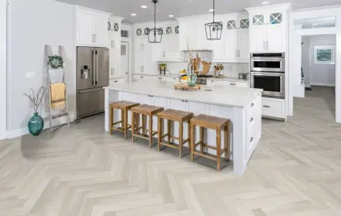 Виниловый LVT ламинат Firmfit Herringbone CW-3291 Дуб Белый Браш - миниатюра 2