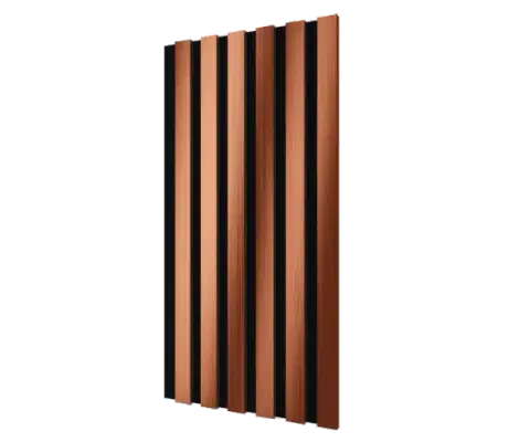 Акустическая панель Cosca Decor Сканди черный войлок 600х300х19мм рейки экополимер красная медь (2 шт.)