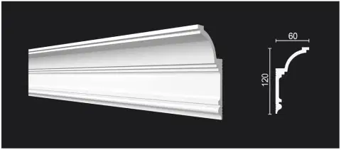 Карниз Decor Dizayn DD517 60x120х2000 мм (пог. м) - миниатюра 5