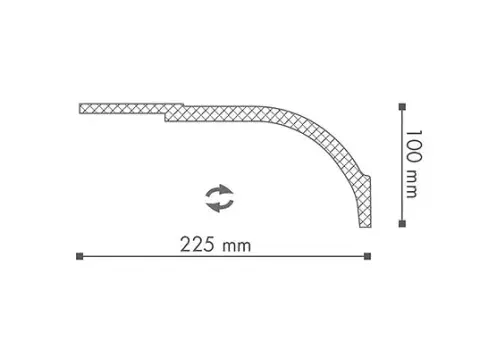 Карниз NMC Wallstyl WT22 225х105х2000 мм (пог. м) - миниатюра 2