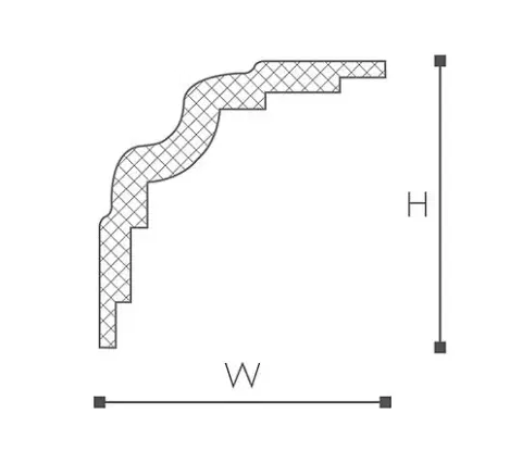 Карниз NMC Wallstyl WT25 80х80х2000 мм (пог. м) - миниатюра 2