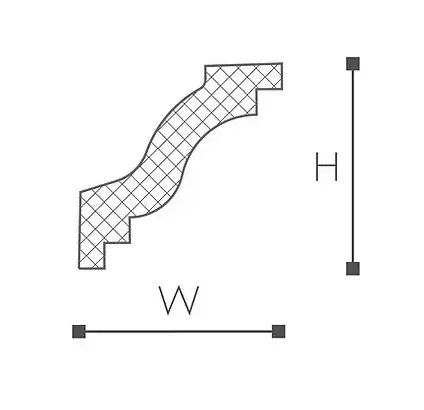 Карниз NMC Wallstyl WT6 40х40х2000 мм (пог. м) - миниатюра 2