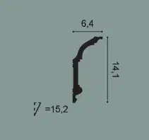 Карниз Orac Decor C339F 64х141х2000 мм - миниатюра 5