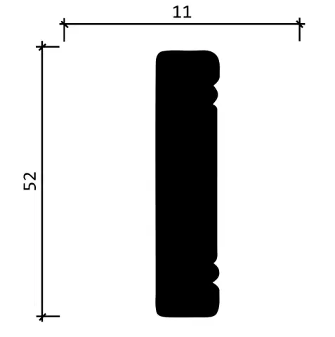Молдинг Decor Dizayn 156 A 11x50х2000 мм (пог. м) - миниатюра 4