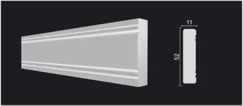 Молдинг Decor Dizayn 156 A 11x50х2000 мм (пог. м) - миниатюра 5